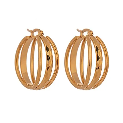 18K Gold Hoop Earrings,Earrings,Layered Hoops,Statement Earrings,Layered Earrings,Minimalist Earrings,Gift for Her,Gold Earrings,Hoops,Gold (Mixed)