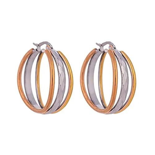 18K Gold Hoop Earrings,Earrings,Layered Hoops,Statement Earrings,Layered Earrings,Minimalist Earrings,Gift for Her,Gold Earrings,Hoops,Gold (Mixed)
