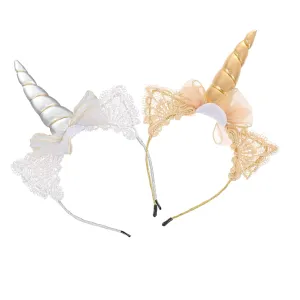 2pcs Unicorn Hair Hoops Creative Party Headbands for Boy Girl Comfortable Cosplay Accessories for Birthday Celebrations and Performance Events Designs