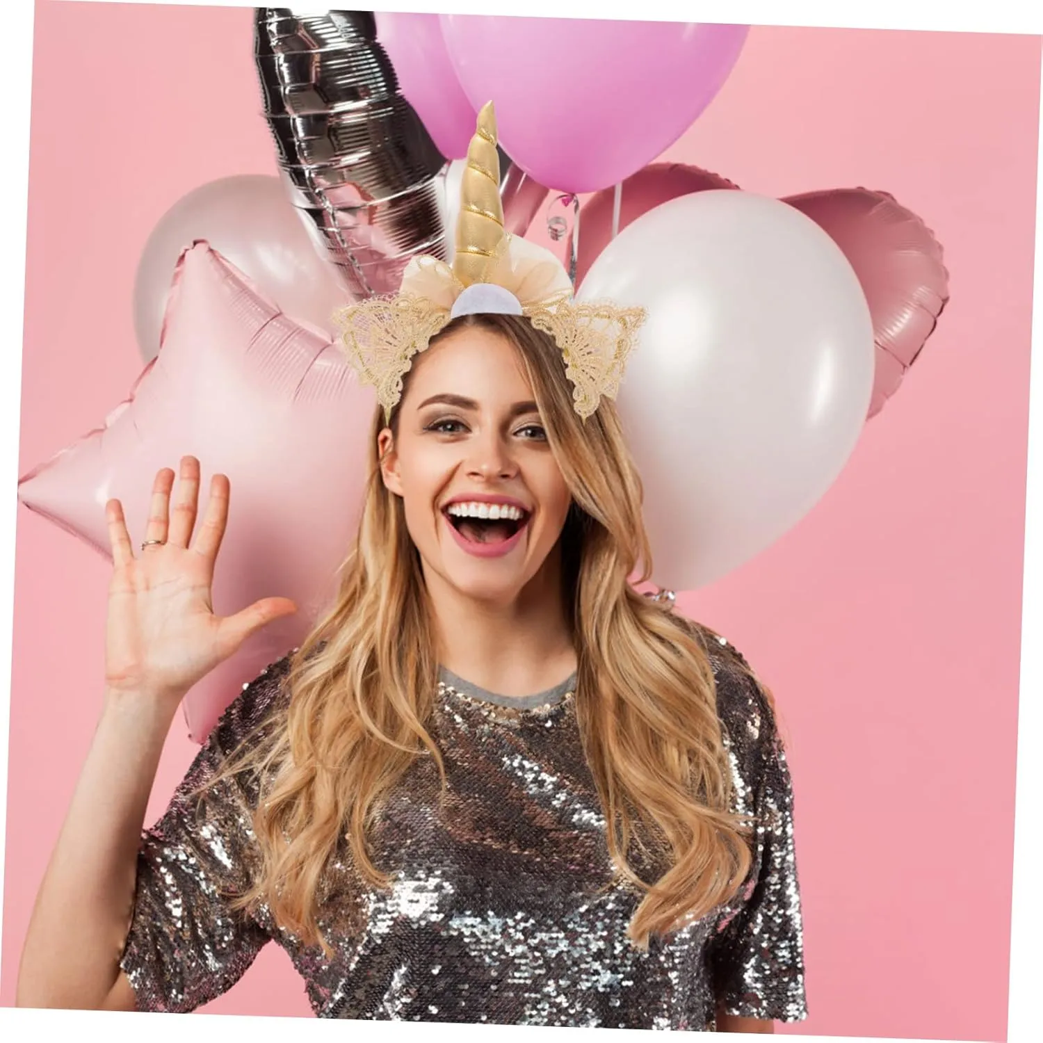 2pcs Unicorn Hair Hoops Creative Party Headbands for Boy Girl Comfortable Cosplay Accessories for Birthday Celebrations and Performance Events Designs