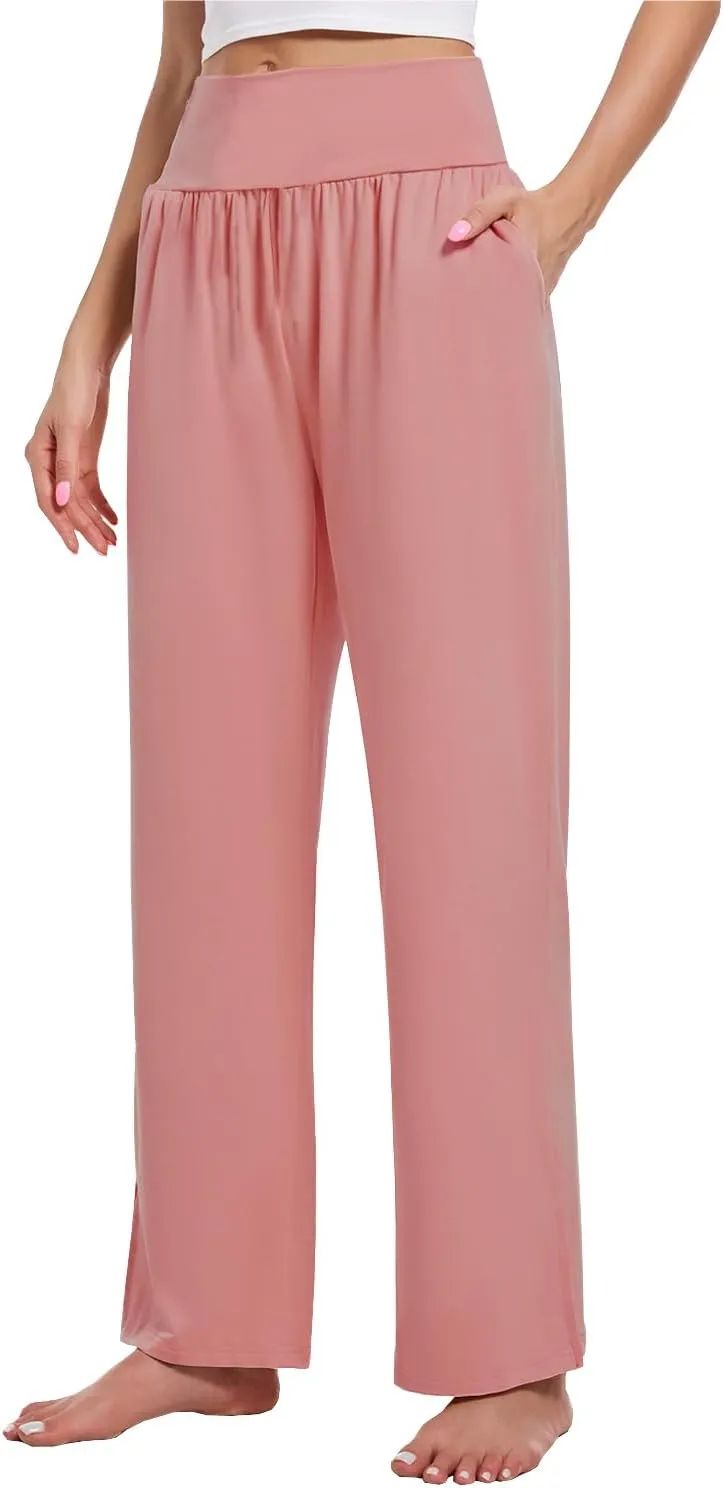 3PACK Women's Casual Loose Wide Leg Cozy Pants Yoga High Waisted Sweatpants Comfy Lounge Pants with Pants with Pockets