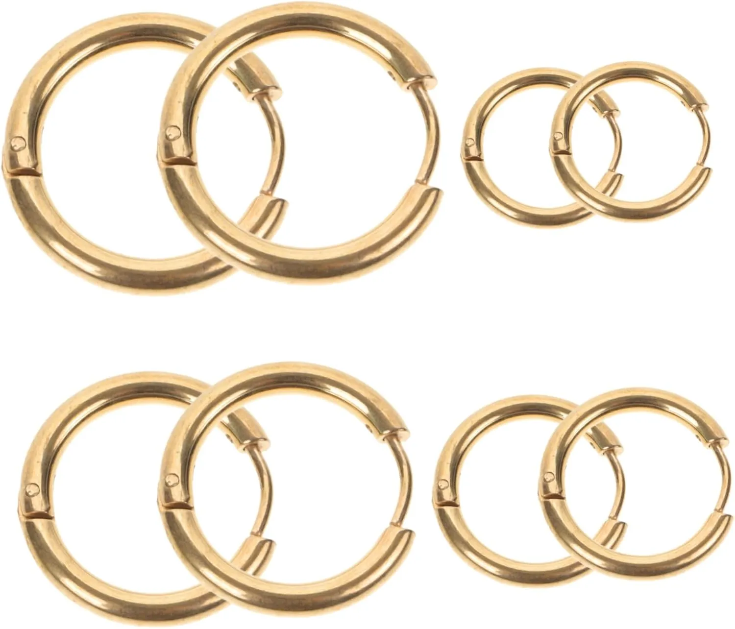 4 Pairs Hoop Earrings for Women of Minimalist Circle Jewelry Chic and Elegant Party Ear Accessories Skin Friendly and Comfortable for Any Occasion