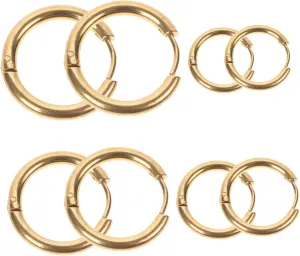 4 Pairs Hoop Earrings for Women of Minimalist Circle Jewelry Chic and Elegant Party Ear Accessories Skin Friendly and Comfortable for Any Occasion