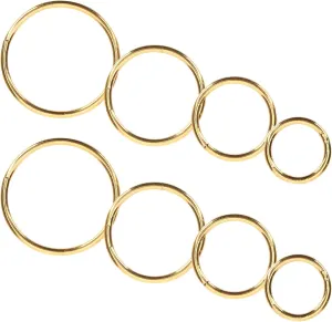 8pcs Gold Nose Ring Hoops Spiral Nose Piercings Stainless Steel Nose Jewelry for Women Fashion Nose Ring Hoop Set