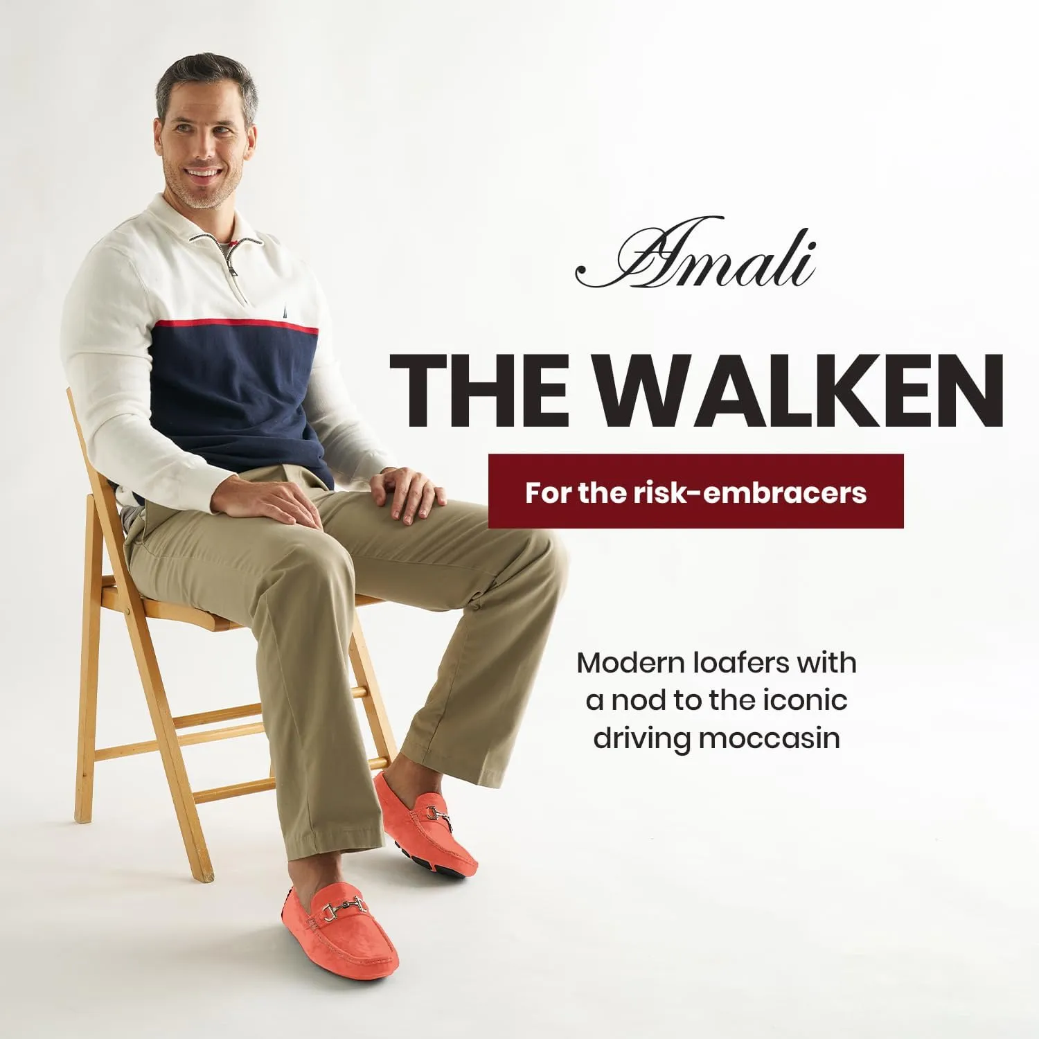 Amali Walken Men's Casual Slip-On Loafers, Driving Moccasin Shoes for Men with Silver Buckle, Available in Plush Microfiber and PU Leather