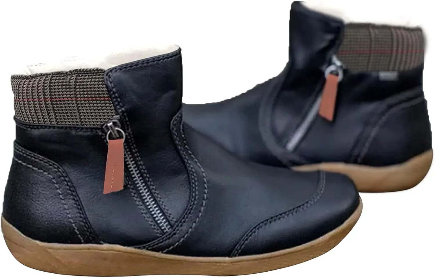 Ankle Boots for Women Arch Support Womens Low Heel Fashion Lace Up Zipper Booties Casual Walking Short Bootie