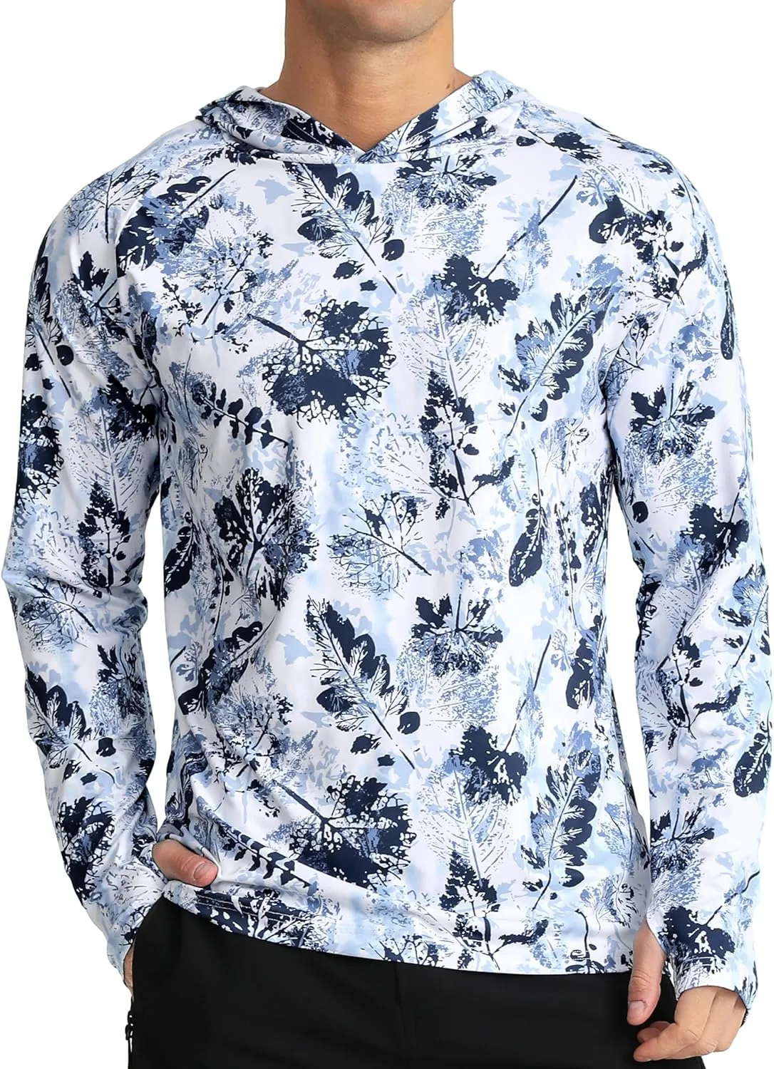 APTRO Men's UPF 50  Sun Protection Long Sleeve Hoodie Shirts UV Outdoor Fishing Shirts SPF Rash Guard Shirts for Men