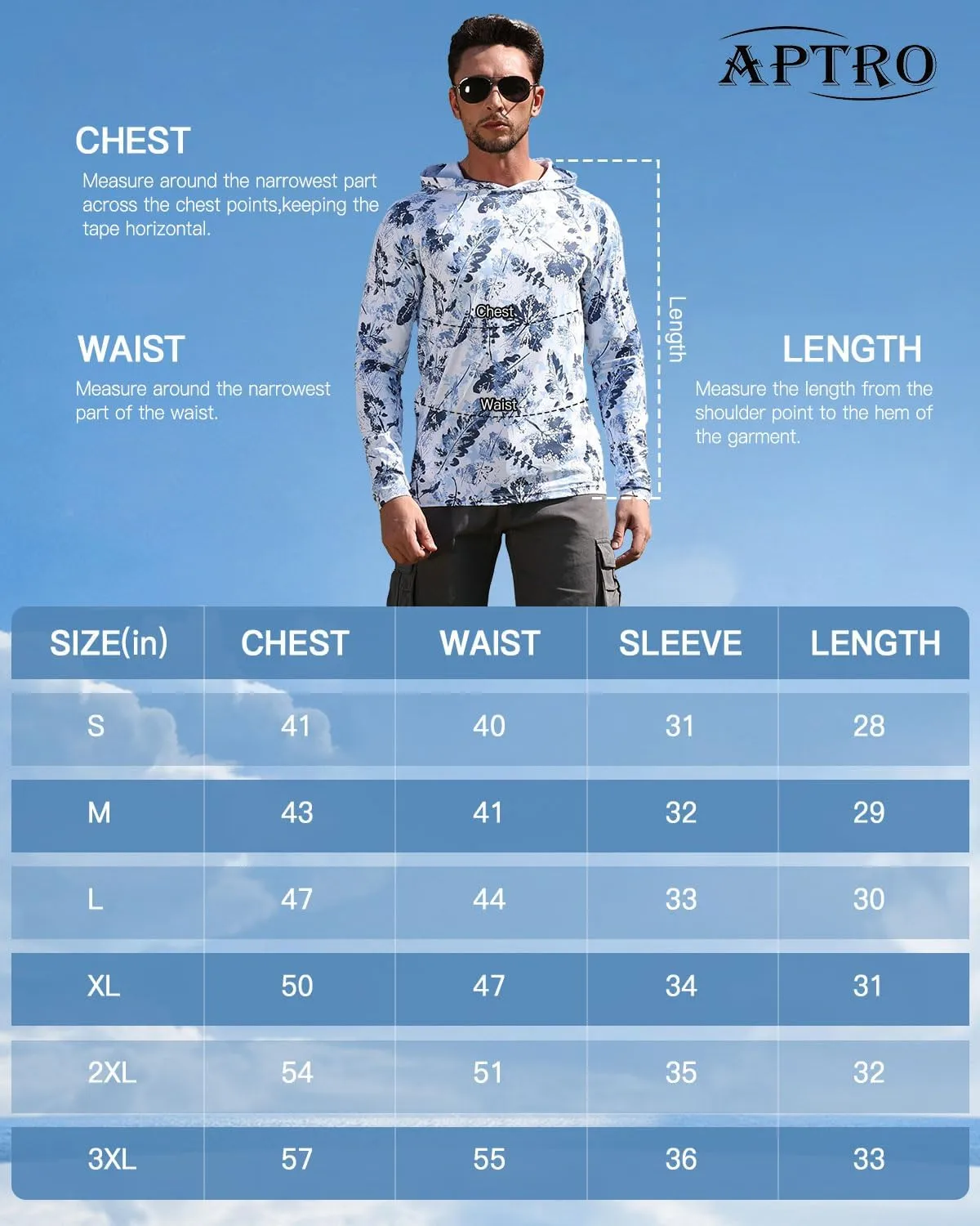 APTRO Men's UPF 50  Sun Protection Long Sleeve Hoodie Shirts UV Outdoor Fishing Shirts SPF Rash Guard Shirts for Men