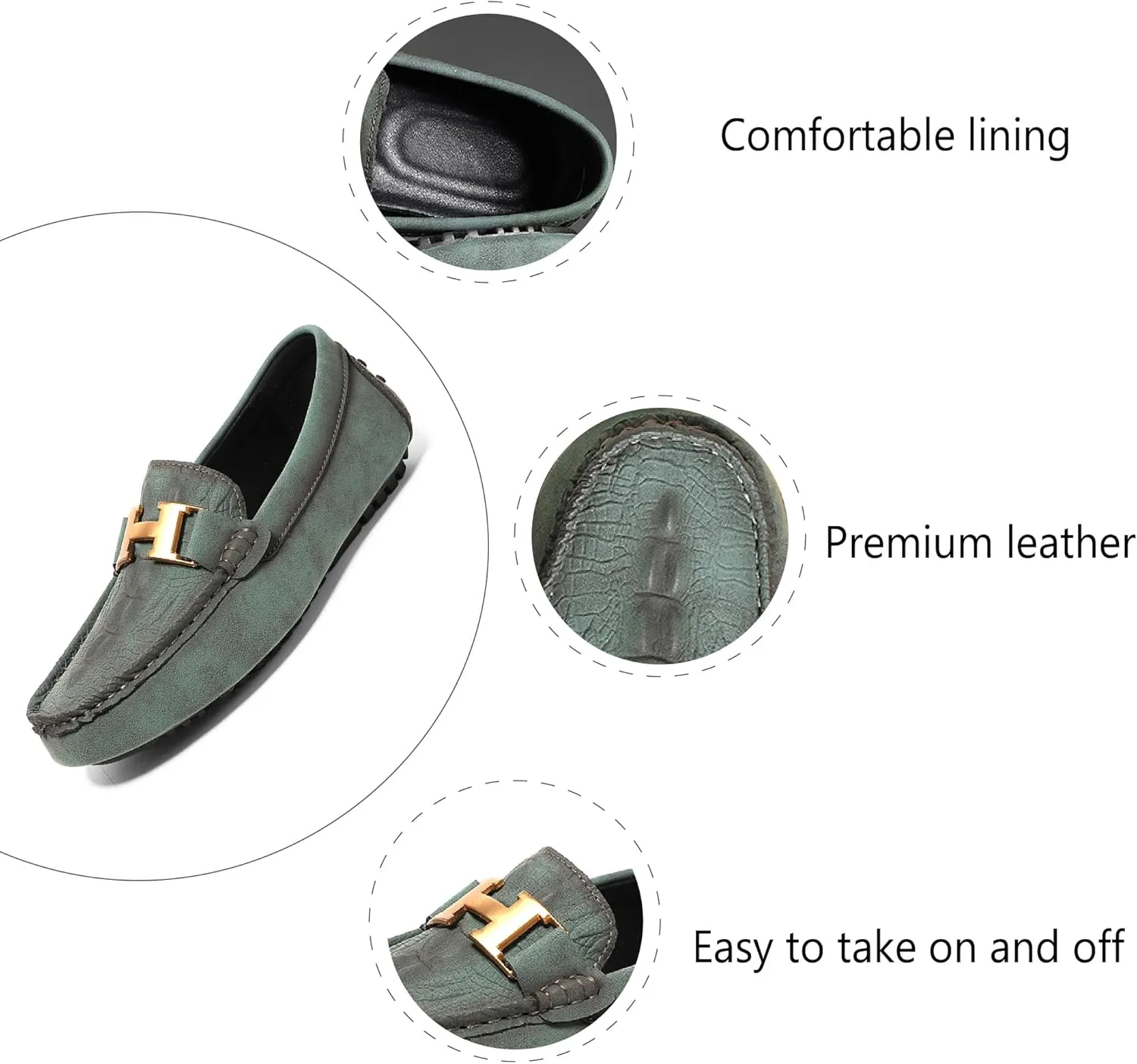 Asifn Mens Business Loafers Formal Casual Dress Shoes Comfortable Walking Flat Non-Slip Moccasins