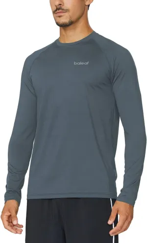 baleaf Men's Long Sleeve Running Shirts Quick Dry Workout Shirts Athletic T-Shirts Lightweight Soft Fishing Tee Tops