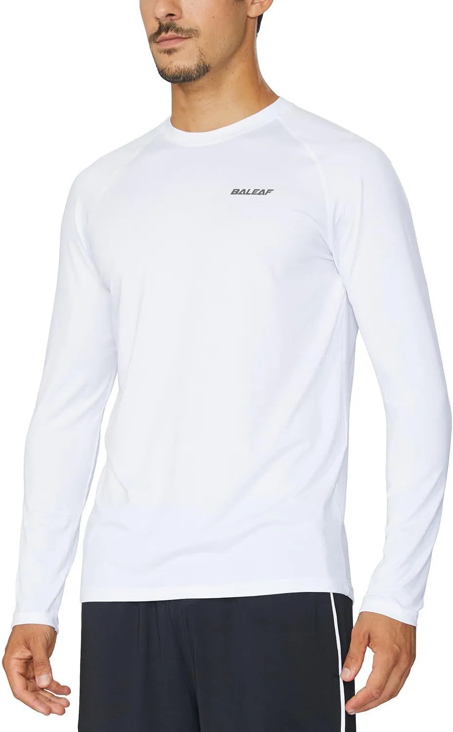 baleaf Men's Long Sleeve Running Shirts Quick Dry Workout Shirts Athletic T-Shirts Lightweight Soft Fishing Tee Tops