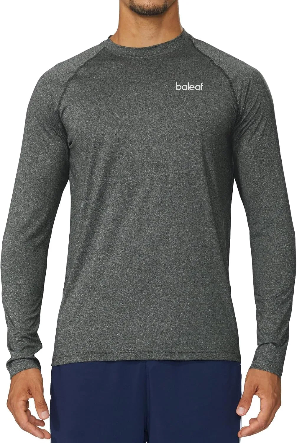 baleaf Men's Long Sleeve Running Shirts Quick Dry Workout Shirts Athletic T-Shirts Lightweight Soft Fishing Tee Tops