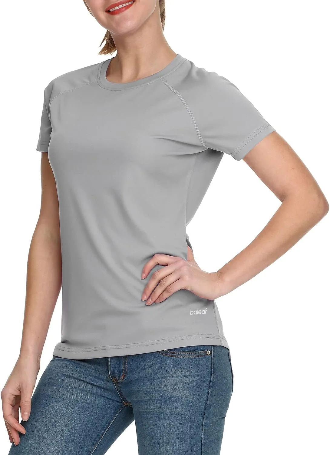 baleaf Women's UPF 50  UV Protection Shirts Short Sleeve T-Shirts SPF Sun Shirts Quick Dry Outdoor Performance Tops