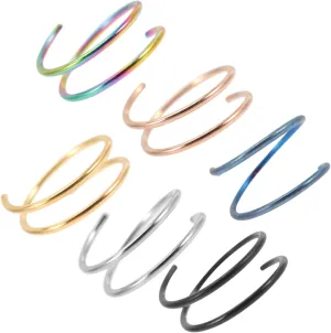 BESPORTBLE Nose Ring Jewelry Women Piercing Large Sterling Hoop Nose Jewelry Helix Earrings Fake Nose Ring Nose