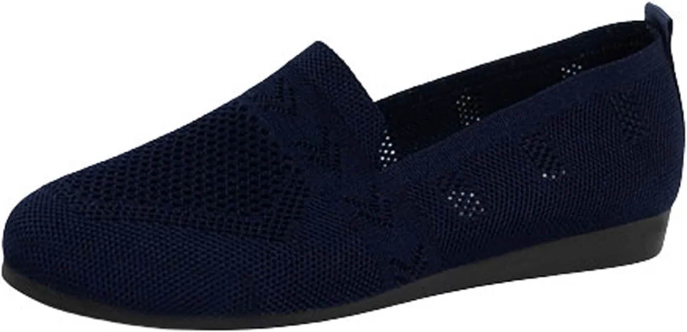 Black Loafers for Women Comfortable Pointed Toe Memory Foam Women's Dressy Shoes Fashion Hiking Workout Sneakers
