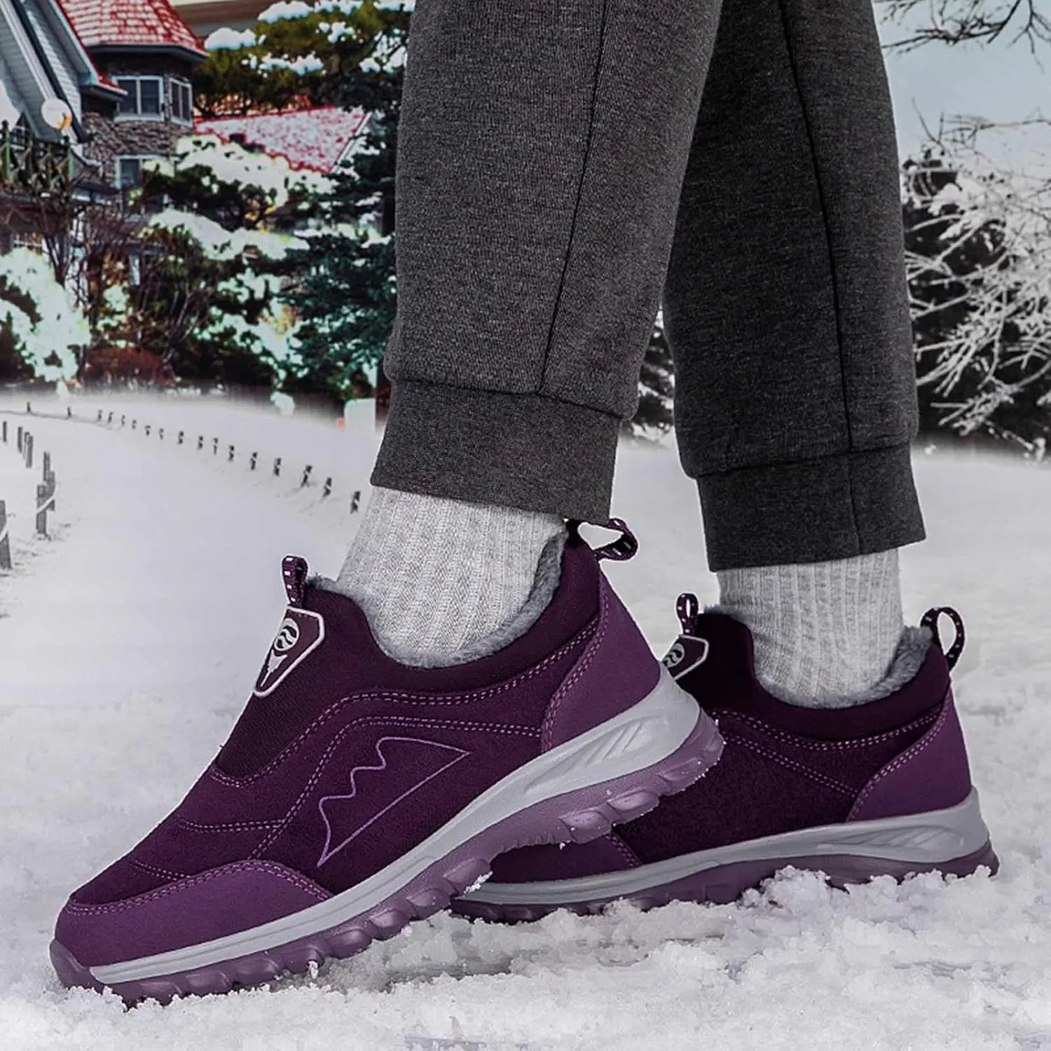 Black Snow Boots for Women Cute Womens Winter Snow Boots Wide Fuzzy Winter Boots for Women Waterproof Womens Hiking Boots Waterproof Lightweight Wide Width Winter Boot for Women Lightweight