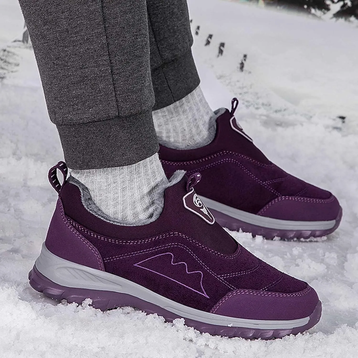 Black Snow Boots for Women Cute Womens Winter Snow Boots Wide Fuzzy Winter Boots for Women Waterproof Womens Hiking Boots Waterproof Lightweight Wide Width Winter Boot for Women Lightweight