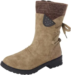 Black Winter Boots for Women Wide Calf Womens Snow Boots 9.5 Wide Warm Winter Boots Women Womens Snow Shoes Ankle Tall Black Winter Boots for Women