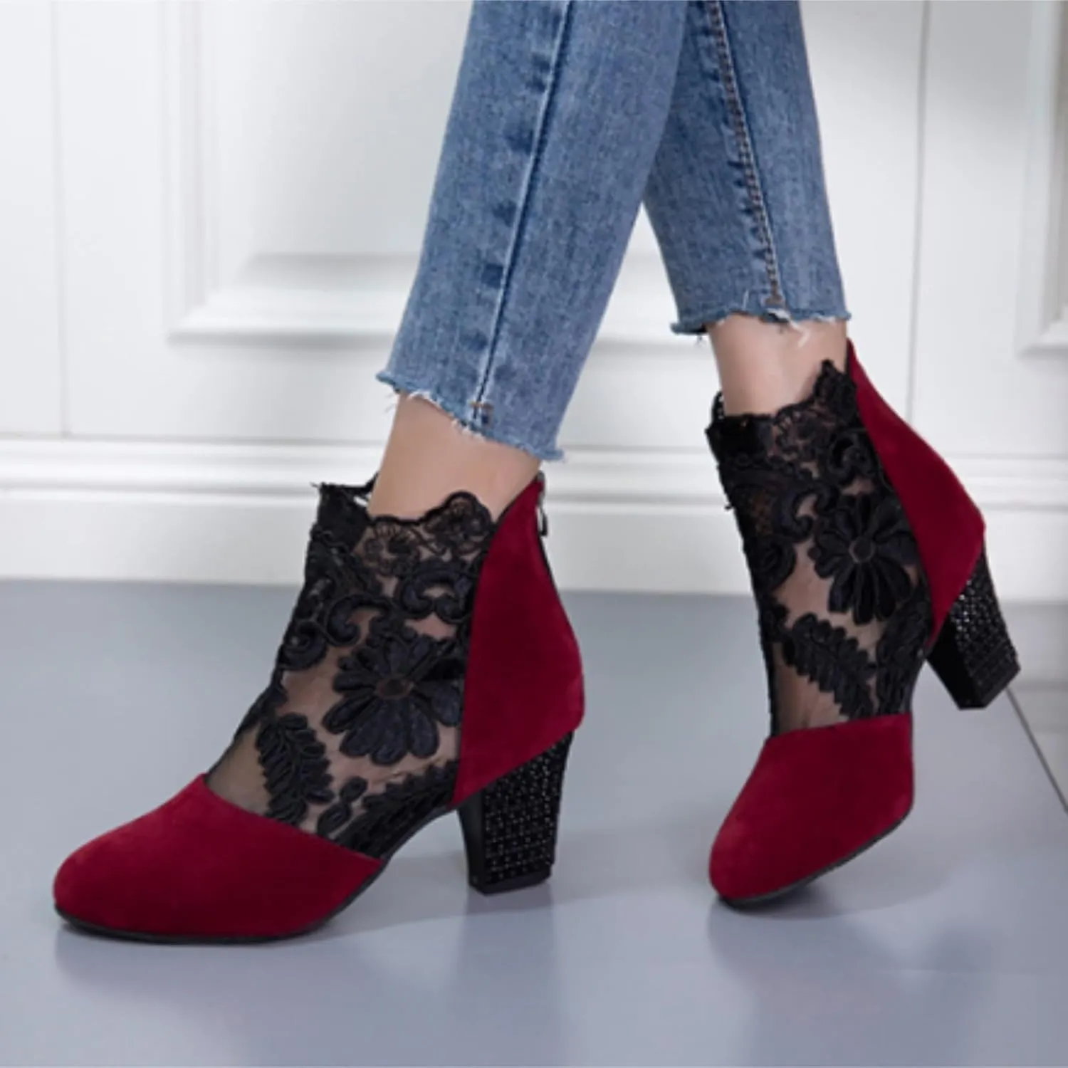 Botines Para Mujer Womens Boot Platform Brown Boots Navy Blue Boots Womens Ankle Boots Black Western Ankle Booties Low Heel