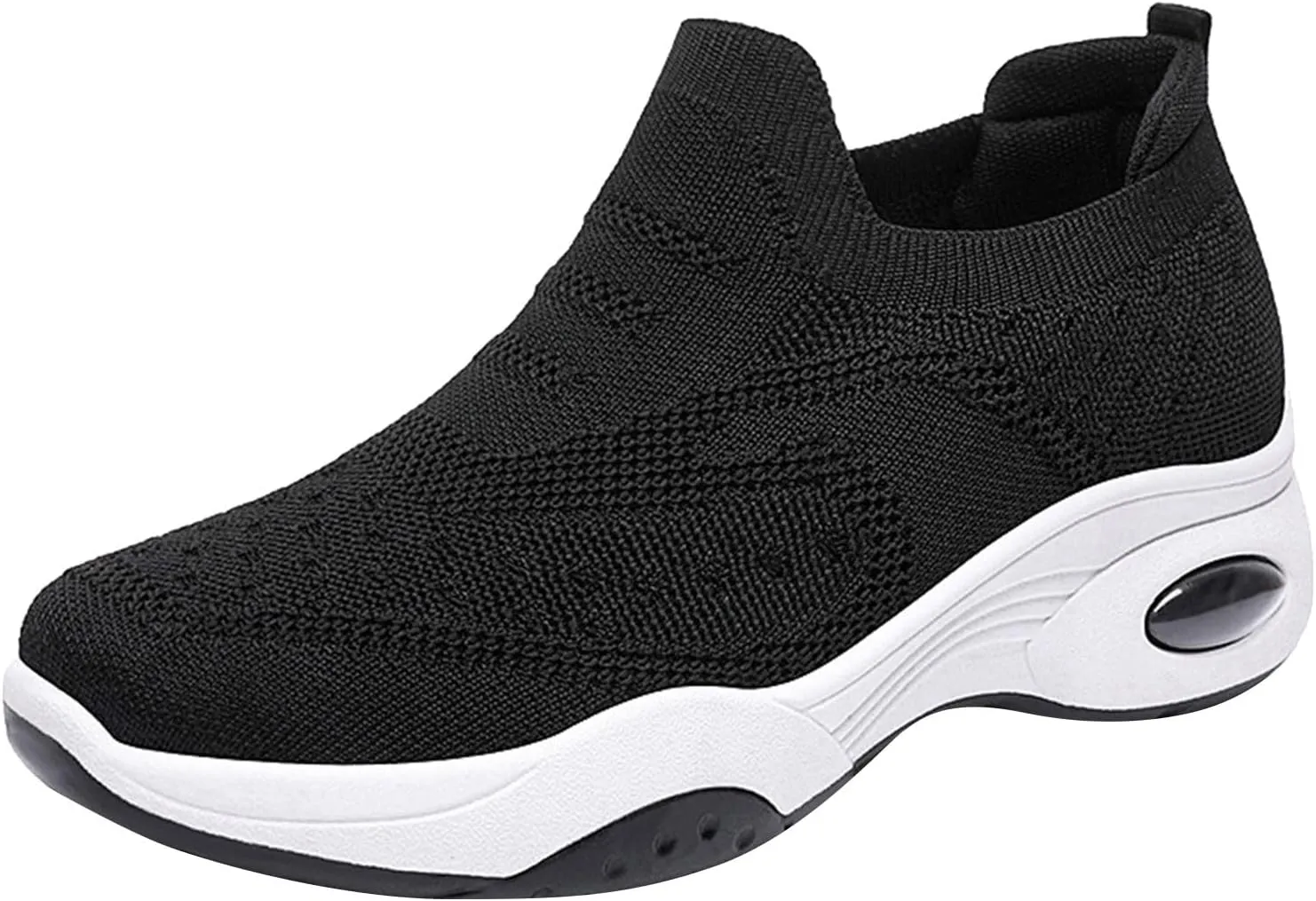 Breathable Slip on Sneakers for Women Breathable Zero Drop Adjustable Barefoot Shoes Lightweight Elderly Shoe