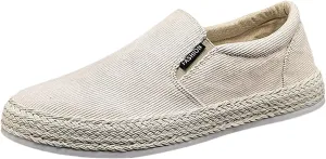 Canvas Men's Shoes Summer Thin Breathable Casual Flat No Laces Linen Casual Mens Leather Shoes