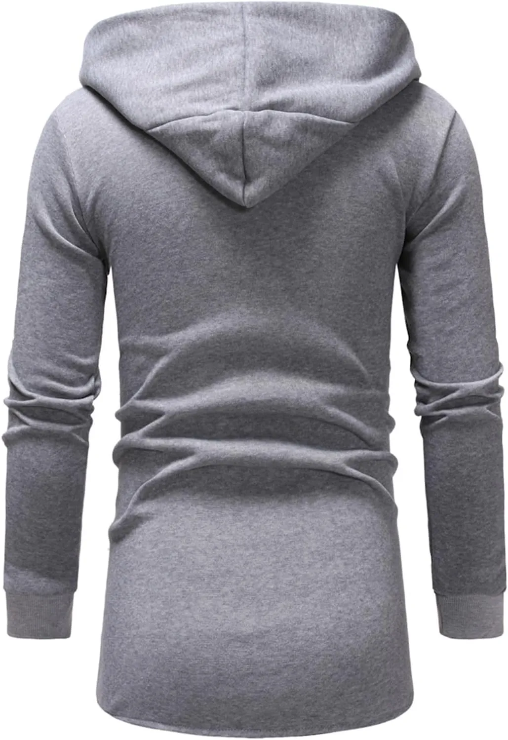 Cardigan Jacket for Men Trendy Letter Print Mid-Length Trench Coat Casual Hooded Long Sleeve Comfy Warm Coat Outfits