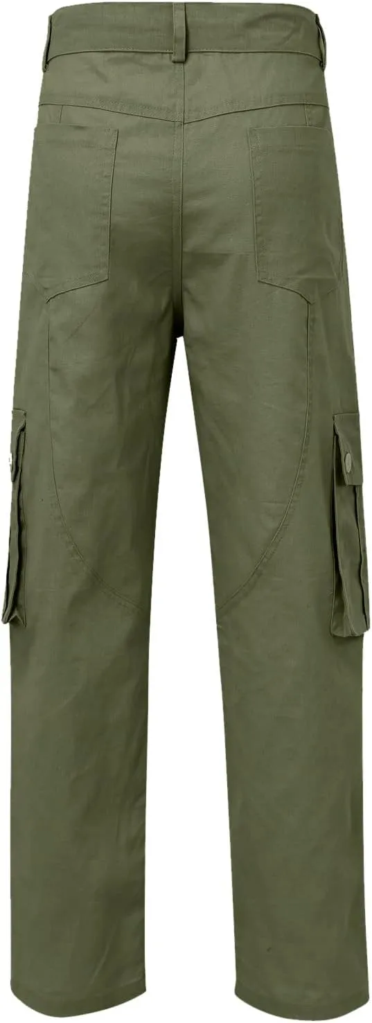 Cargo Pants for Men Big and Tall Relaxed Fit Open Bottom Straight Sweatpants Casual Jogging Athletic Hiking Pants Streetwear