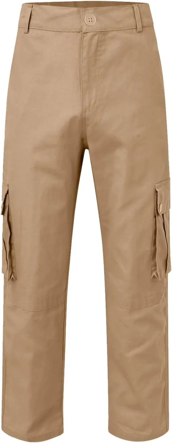 Cargo Pants for Men Big and Tall Relaxed Fit Open Bottom Straight Sweatpants Casual Jogging Athletic Hiking Pants Streetwear