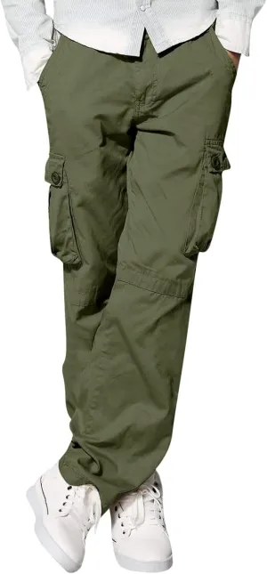 Cargo Pants for Men Big and Tall Relaxed Fit Open Bottom Straight Sweatpants Casual Jogging Athletic Hiking Pants Streetwear