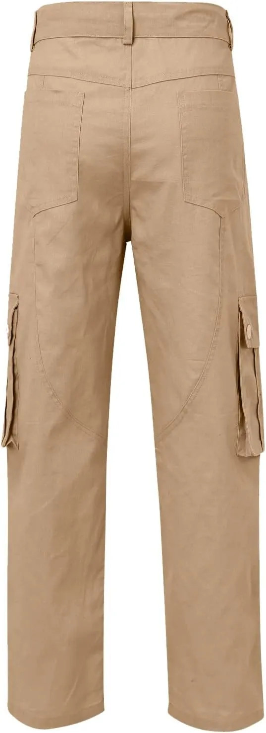 Cargo Pants for Men Big and Tall Relaxed Fit Open Bottom Straight Sweatpants Casual Jogging Athletic Hiking Pants Streetwear