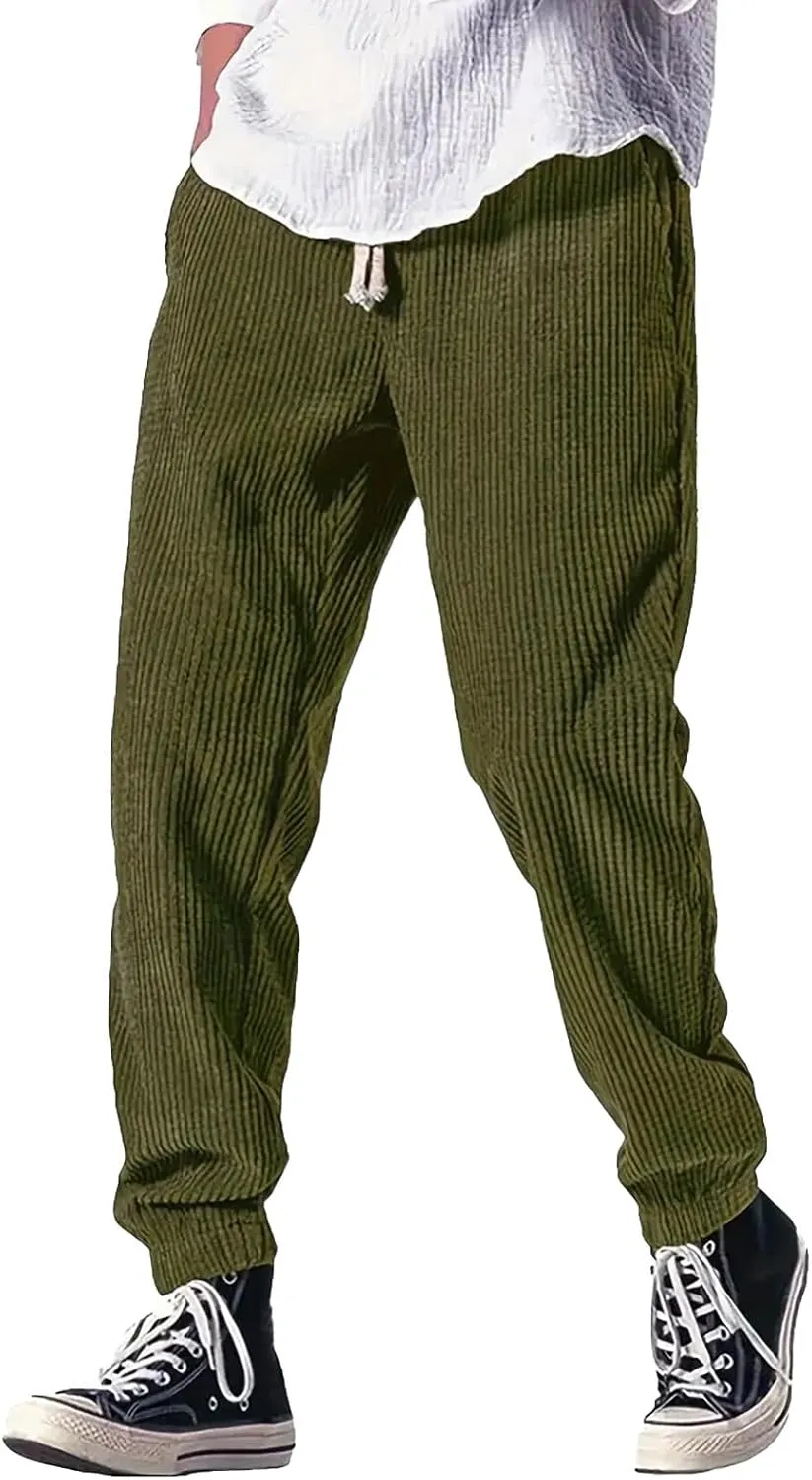 Cargo Work Pant Men Twill Casual Cargo Pants Running Workout Sweatpant with Pockets Joggers Bottoms Pant