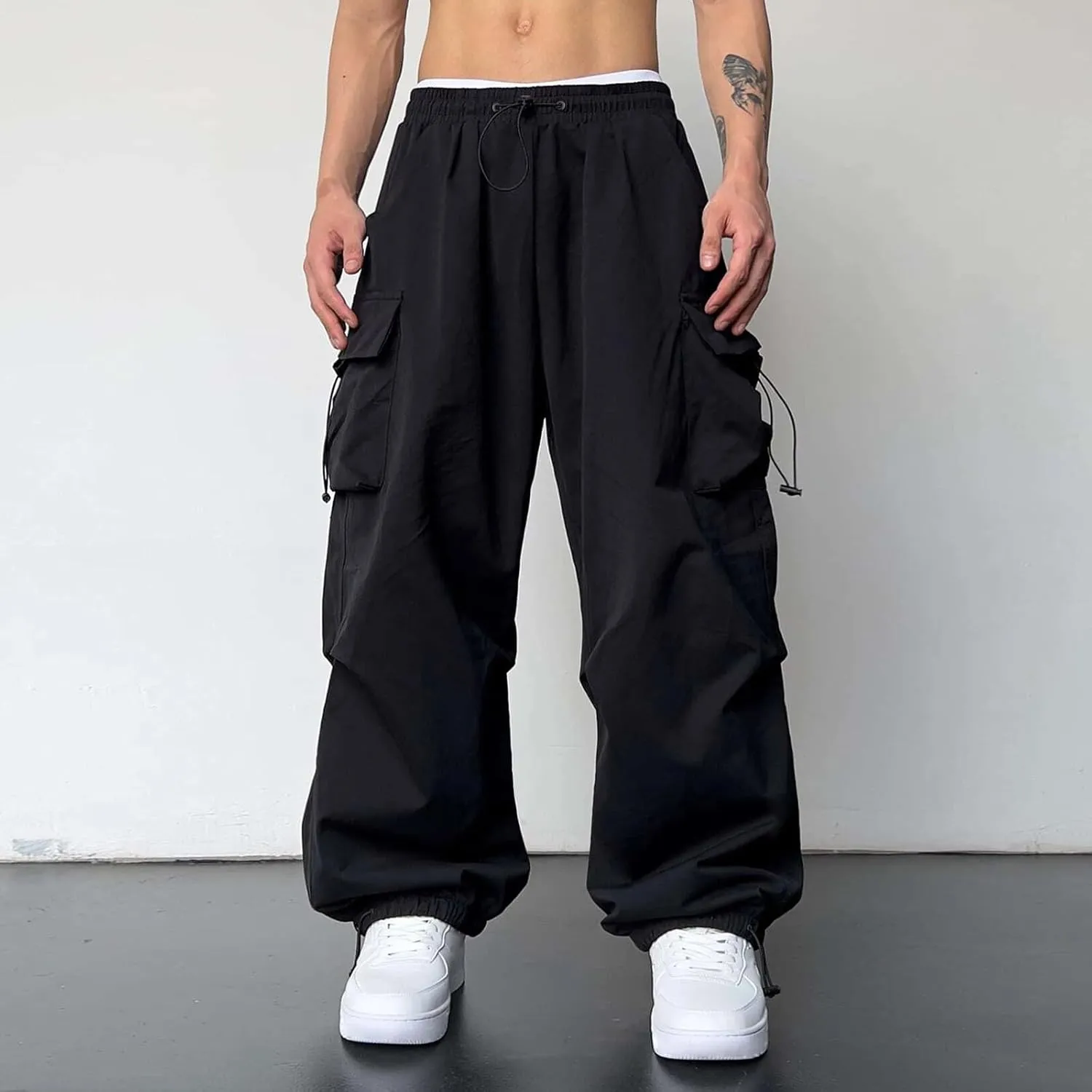 Cargo Work Pant Men Twill Casual Cargo Pants Running Workout Sweatpant with Pockets Joggers Bottoms Pant