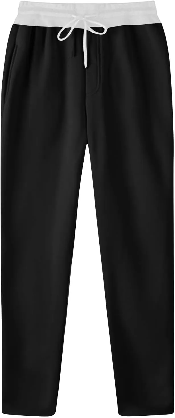 Casual Pants for Men Relaxed Fit Drawstring Stretch Waist Trouser Plus Size Workout Jogging Athletic Joggers Baggy Sweatpants