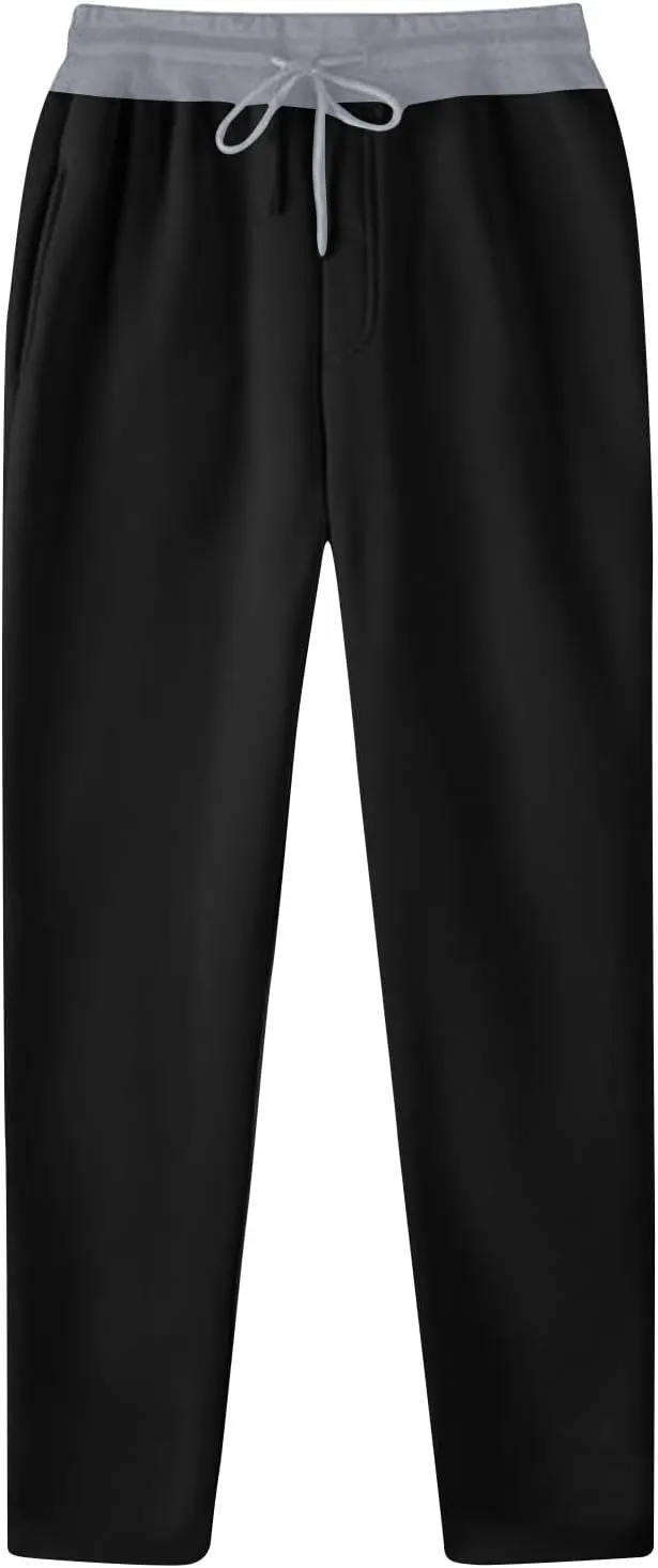 Casual Pants for Men Relaxed Fit Drawstring Stretch Waist Trouser Plus Size Workout Jogging Athletic Joggers Baggy Sweatpants