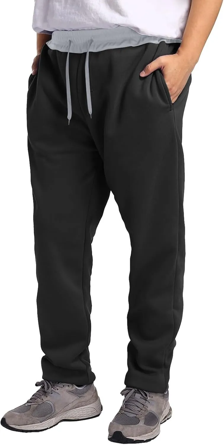 Casual Pants for Men Relaxed Fit Drawstring Stretch Waist Trouser Plus Size Workout Jogging Athletic Joggers Baggy Sweatpants
