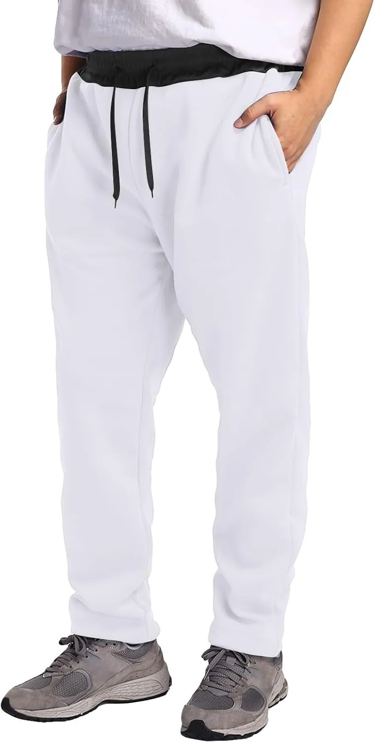 Casual Pants for Men Relaxed Fit Drawstring Stretch Waist Trouser Plus Size Workout Jogging Athletic Joggers Baggy Sweatpants