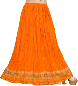 Chandrakala Flowy Long Skirt for Women A Line Casual Beach Party Holiday Maxi Skirts (S115-P)