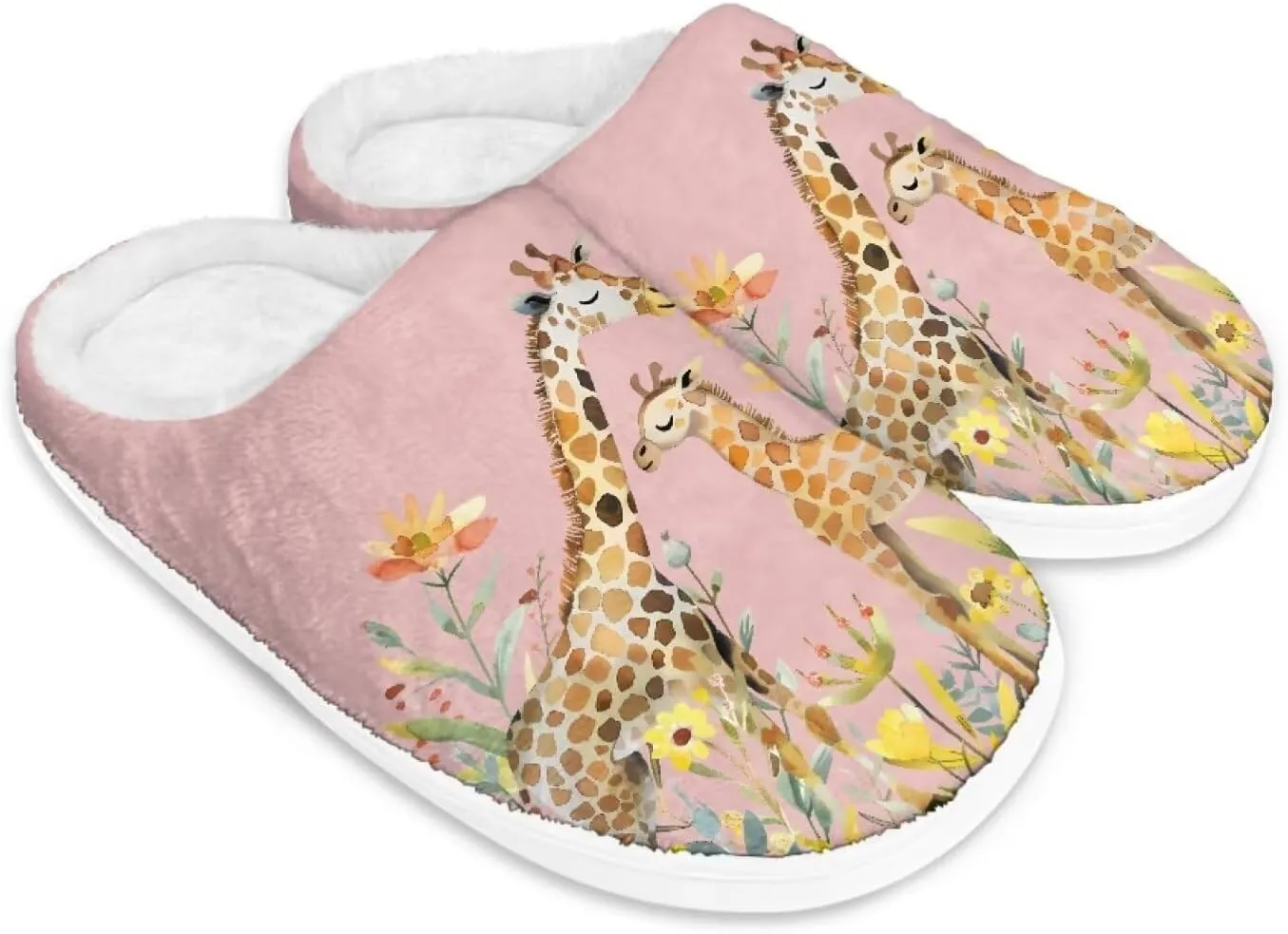 chaqlin Fuzzy House Slipper Womens Memory Foam Flat Heels Slippers for Causal Bedroom Walking with Flat Heels Causal Outdoor Indoor Shoes