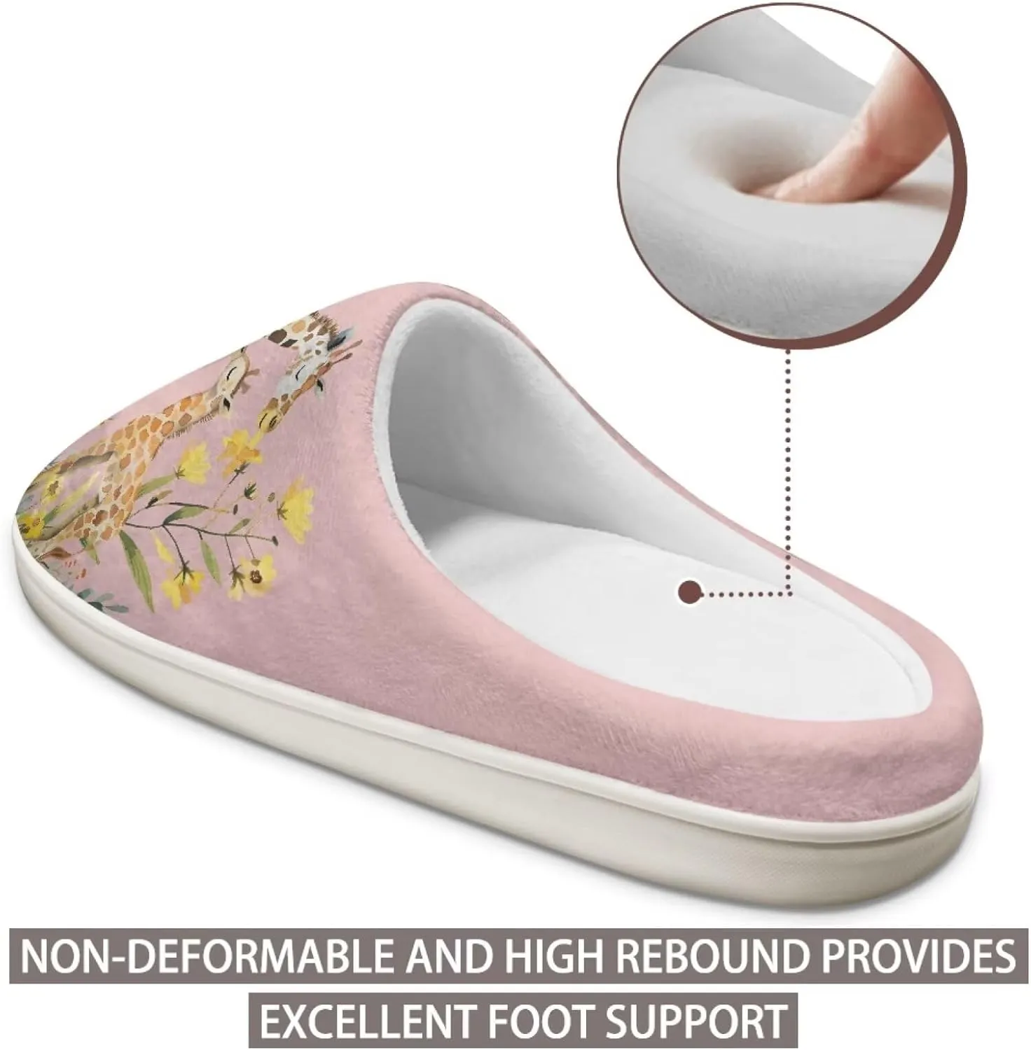 chaqlin Fuzzy House Slipper Womens Memory Foam Flat Heels Slippers for Causal Bedroom Walking with Flat Heels Causal Outdoor Indoor Shoes