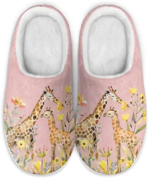 chaqlin Fuzzy House Slipper Womens Memory Foam Flat Heels Slippers for Causal Bedroom Walking with Flat Heels Causal Outdoor Indoor Shoes