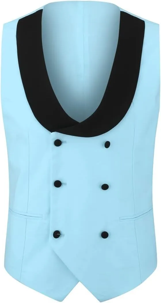 Cloudstyle Mens 3 Piece Suit Prom Colour Fashion Blazer Single Breasted Vest Jacket Pants