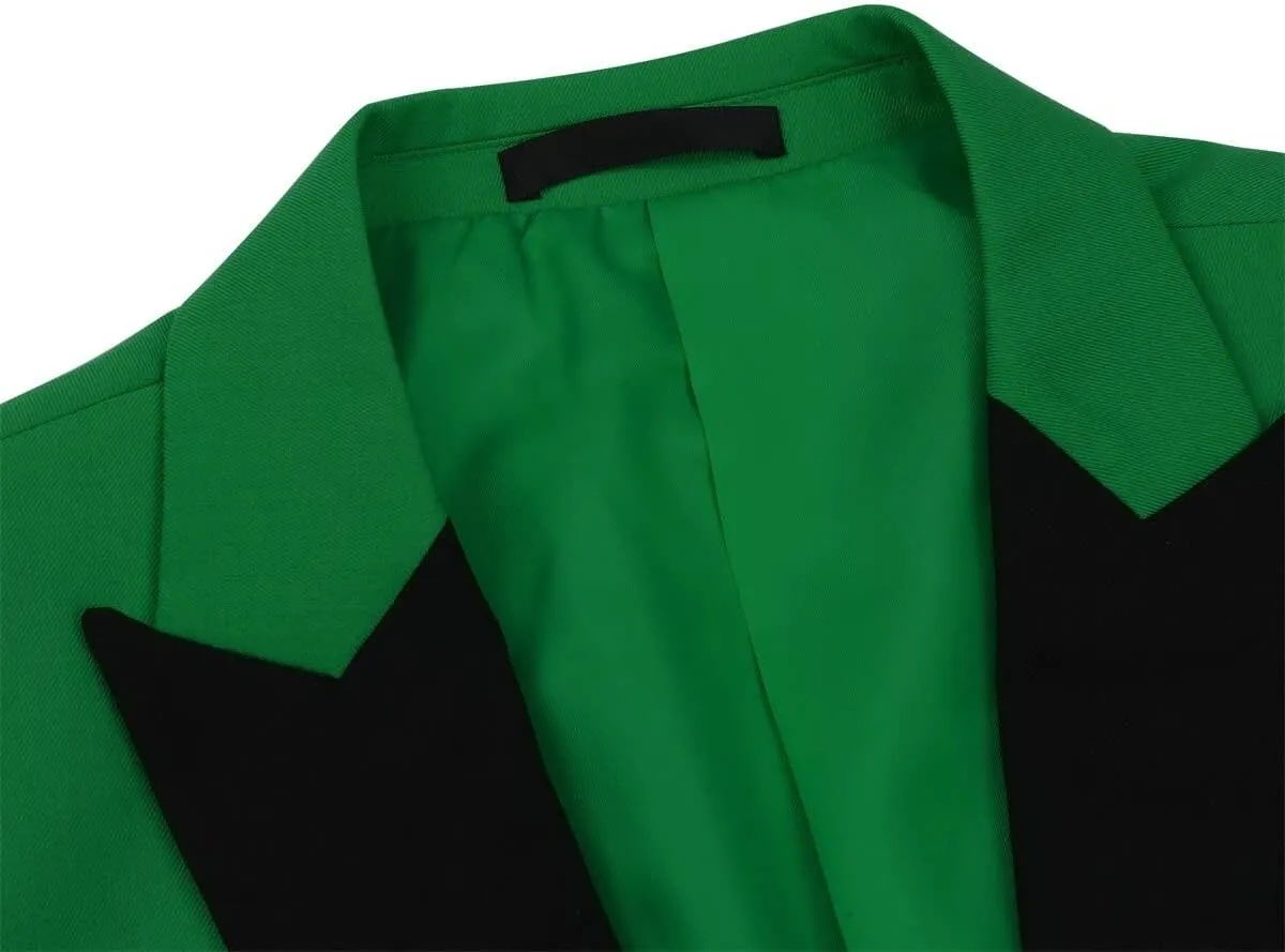 Cloudstyle Mens 3 Piece Suit Prom Colour Fashion Blazer Single Breasted Vest Jacket Pants