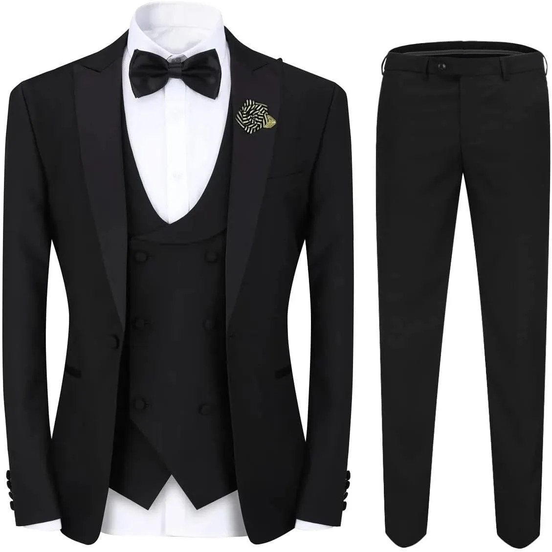 Cloudstyle Mens 3 Piece Suit Prom Colour Fashion Blazer Single Breasted Vest Jacket Pants