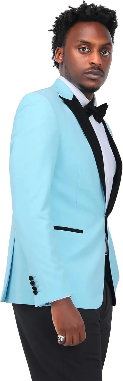 Cloudstyle Mens 3 Piece Suit Prom Colour Fashion Blazer Single Breasted Vest Jacket Pants