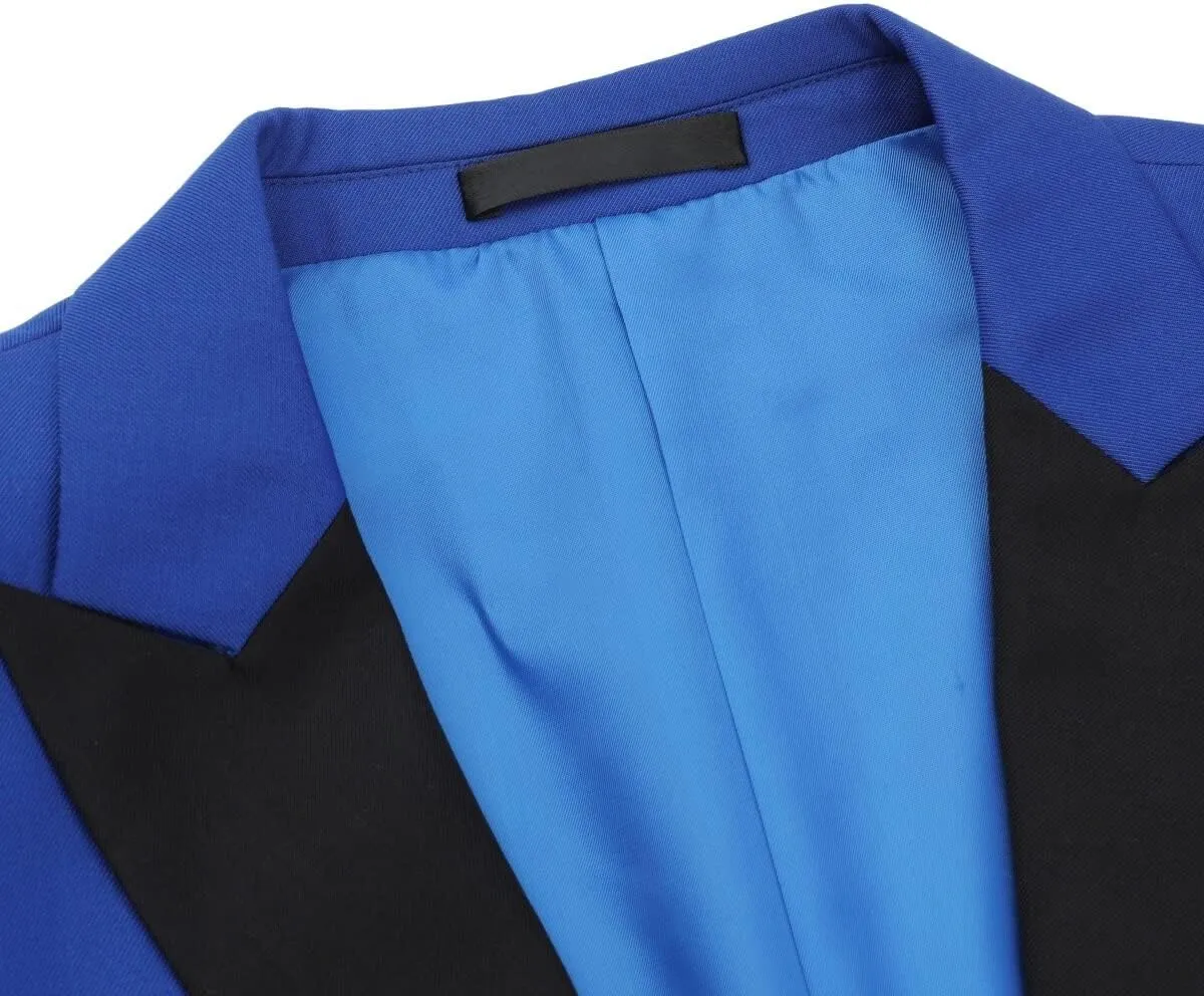 Cloudstyle Mens 3 Piece Suit Prom Colour Fashion Blazer Single Breasted Vest Jacket Pants
