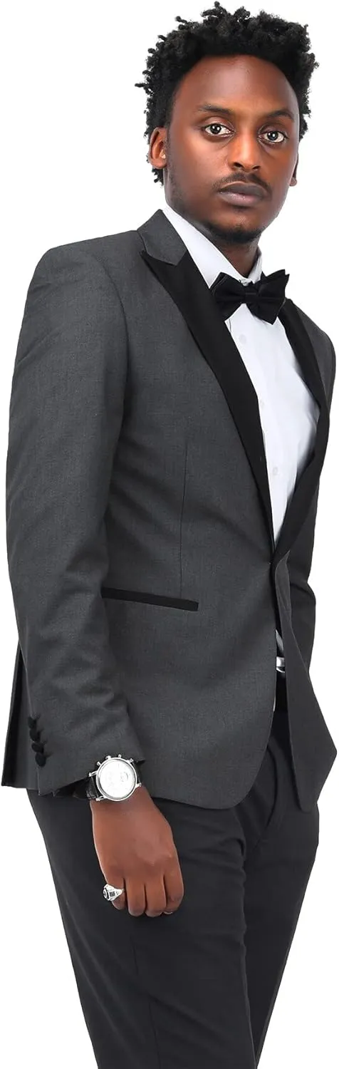 Cloudstyle Mens 3 Piece Suit Prom Colour Fashion Blazer Single Breasted Vest Jacket Pants
