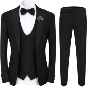 Cloudstyle Mens 3 Piece Suit Prom Colour Fashion Blazer Single Breasted Vest Jacket Pants