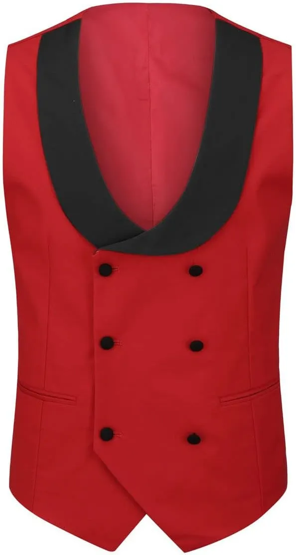 Cloudstyle Mens 3 Piece Suit Prom Colour Fashion Blazer Single Breasted Vest Jacket Pants