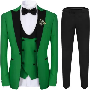 Cloudstyle Mens 3 Piece Suit Prom Colour Fashion Blazer Single Breasted Vest Jacket Pants