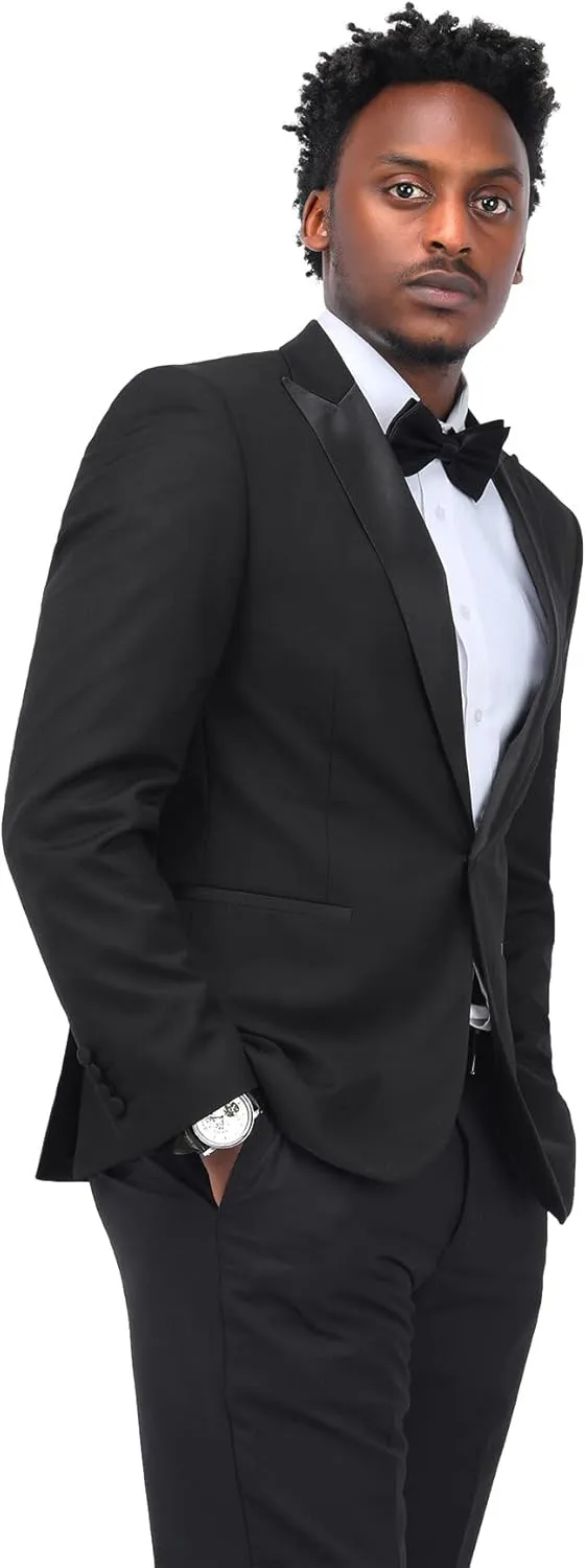 Cloudstyle Mens 3 Piece Suit Prom Colour Fashion Blazer Single Breasted Vest Jacket Pants